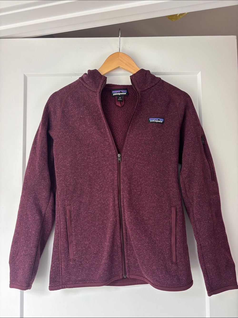 Patagonia Maroon Hooded Full-Zip Jacket